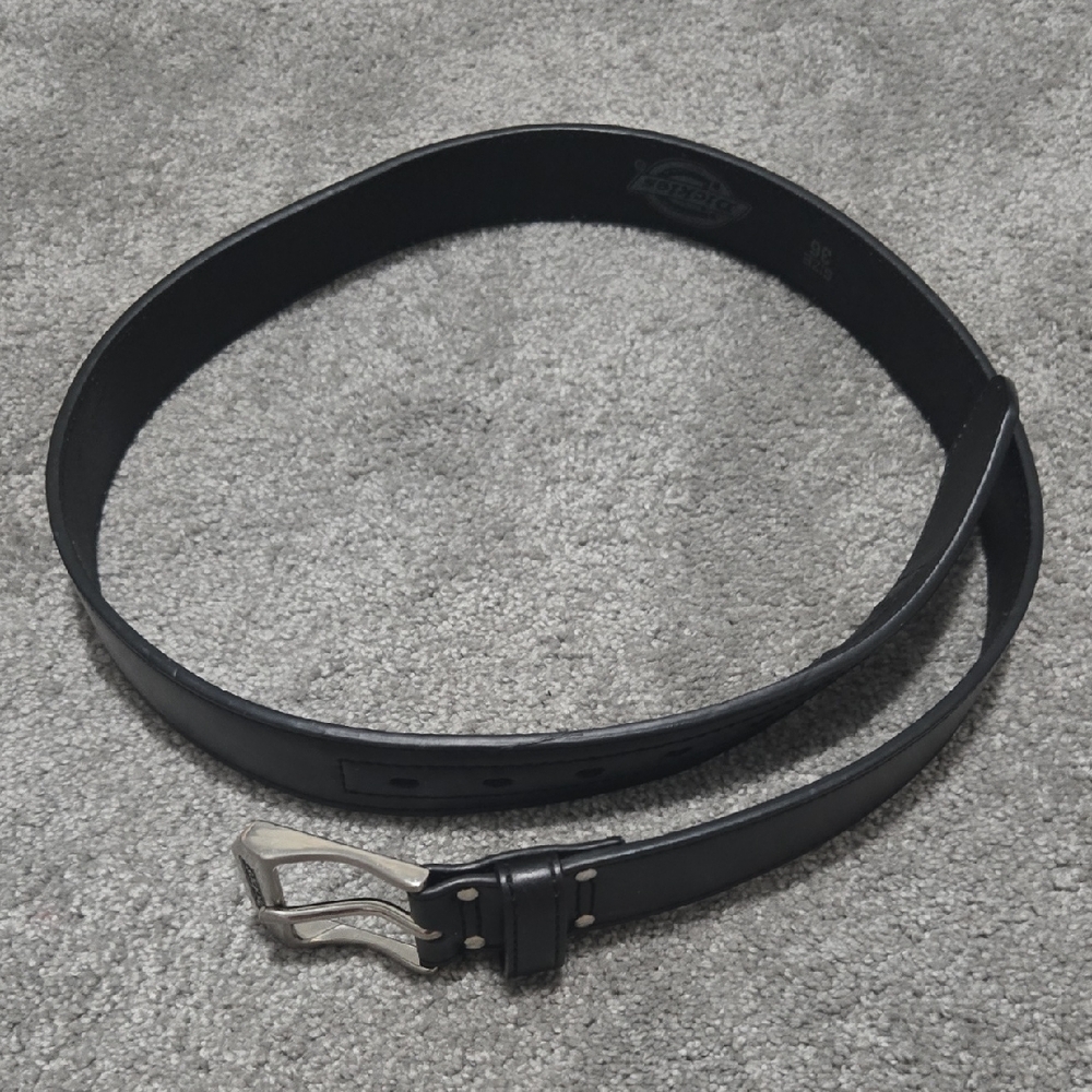Men's Dickies Black Leather Belt